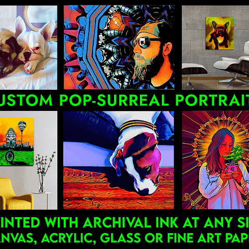 Custom Pop-Surreal Portraits