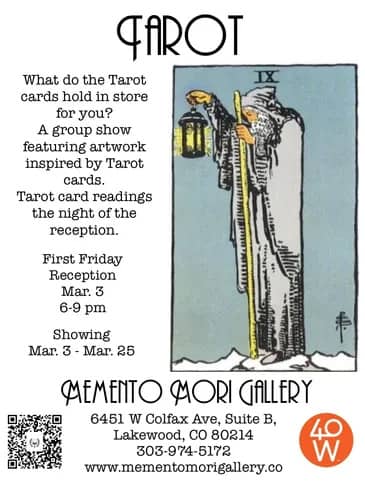 Memento Mori Gallery banner for Tarot Art show